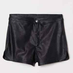 Faux Leather Shorts Never worn! Perfect condition